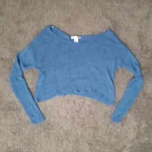 Off-Shoulder Crop Sweater